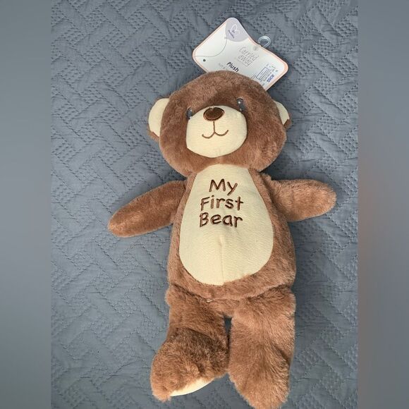 Black Quilted Diaper Bag with Teddy Bear - Picture 7 of 11